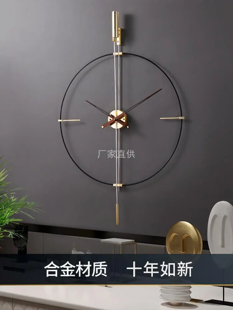 

Spanish light luxury decoration wall clock, modern living room wall-mounted, minimalist, Italian creative hou