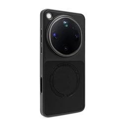Luxury Litchi Texture PU Leather Magnetic Slim Case - Ultra Thin Wireless Charging Hard Cover - OPPO Find X9s Pro (LZ CX Black)