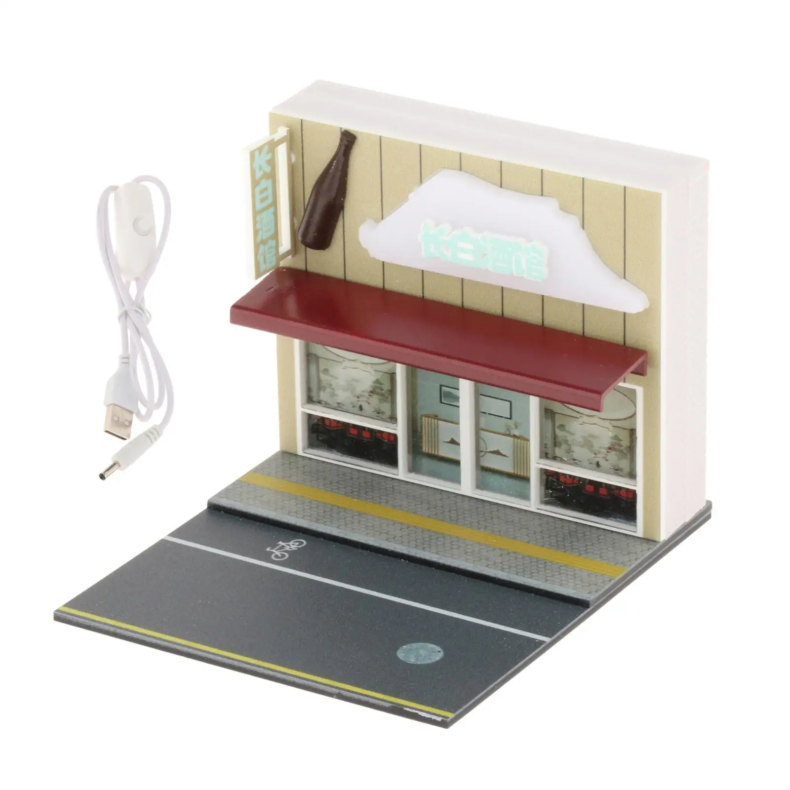 

1/64 Shop Model Diorama Kits Miniature Layout for Scene Props Street Building Model Train Micro Landscape Dollhouse Decor