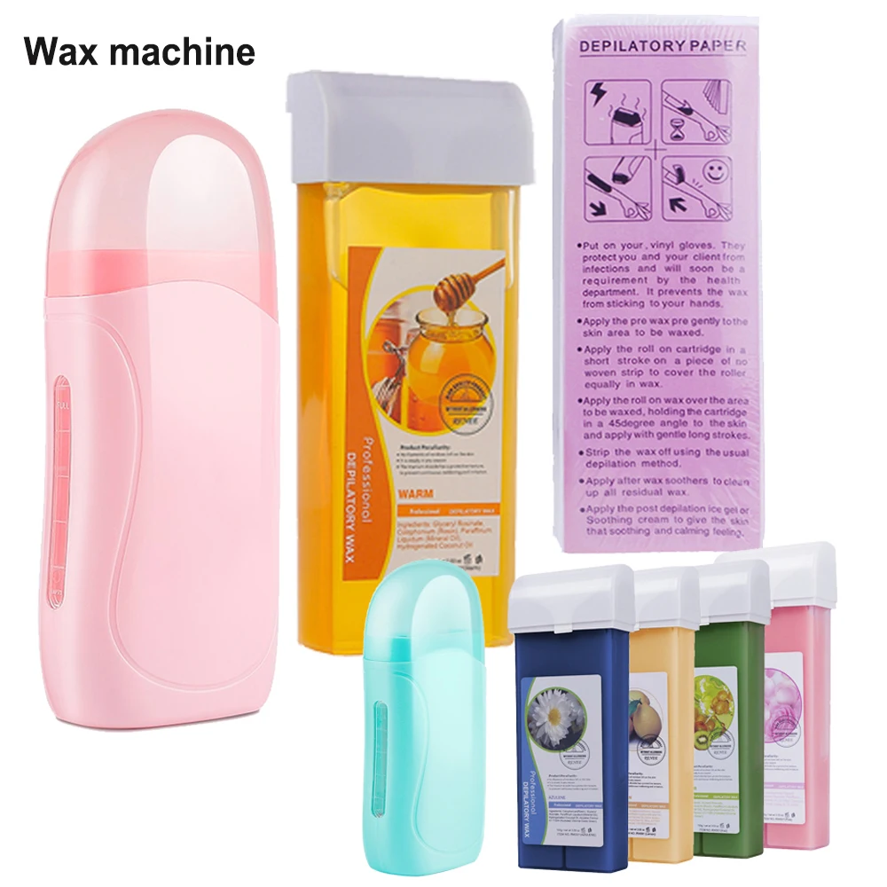 3 In 1 Hair Removal Wax Therapy Machine Kit Hair Removal Wax Warmer Paper Heating Therapy Instrument Epilator