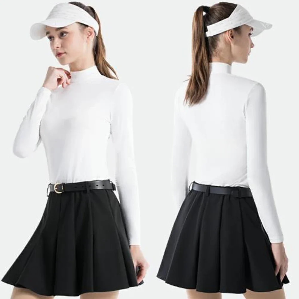 PGM Golf Women'S Short Skirt,Summer Golf Clothing,Women'S Sports Pleated Skirt,Inside Have Prevent Light Leakage Safety Pants