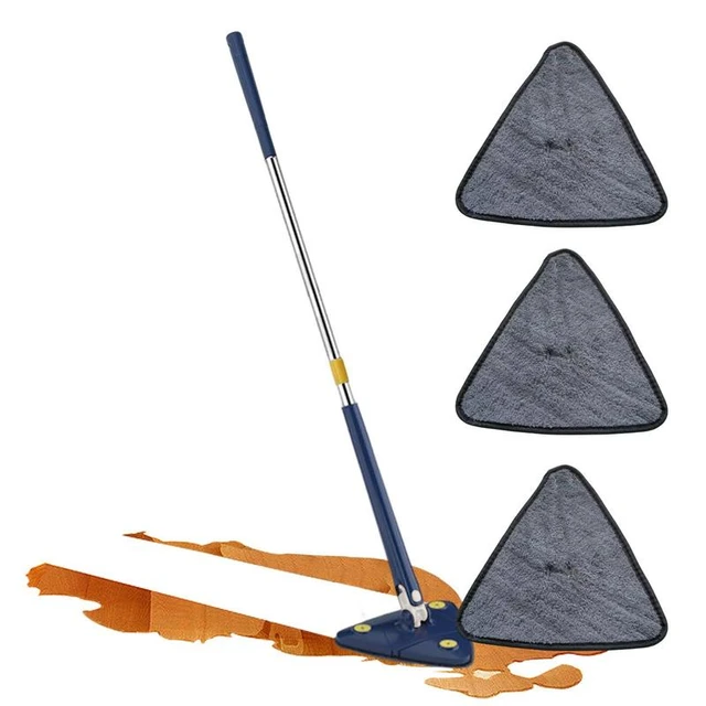 Telescopic Triangle Cleaning Mop 360 Rotatable Household Ceiling Cleaning  Brush Adjustable Wet And Dry Shower Cleaning