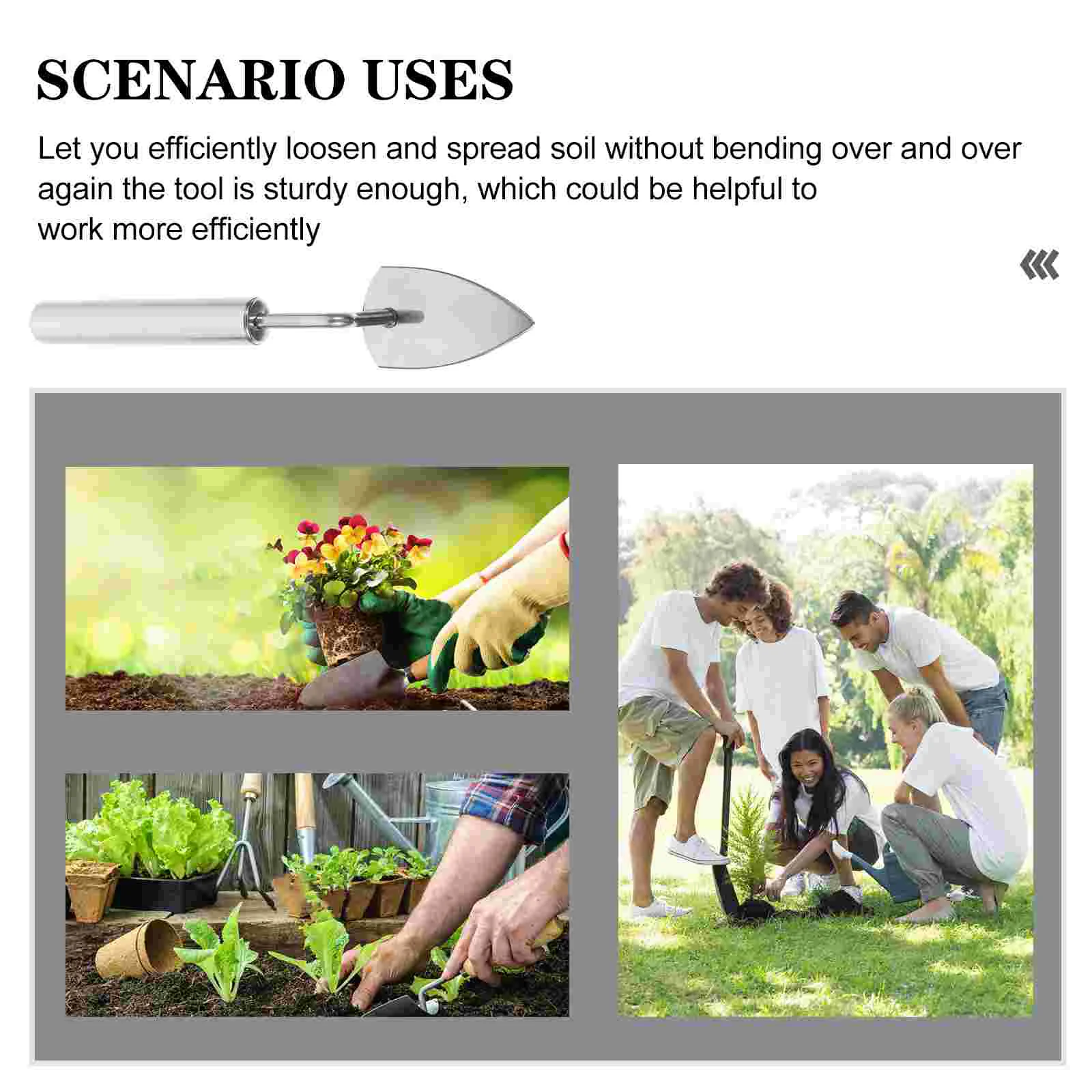 Pot Press Metal Practical for Outdoor Scoop Durable Planting Gardening Supply Stainless Steel Tools