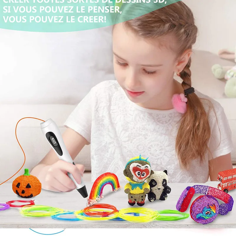 The New Cool Modeling 3D Pen 3d Creative Drawing Pens, Stimulate Children's Creativity 30 Colors 150m Filament