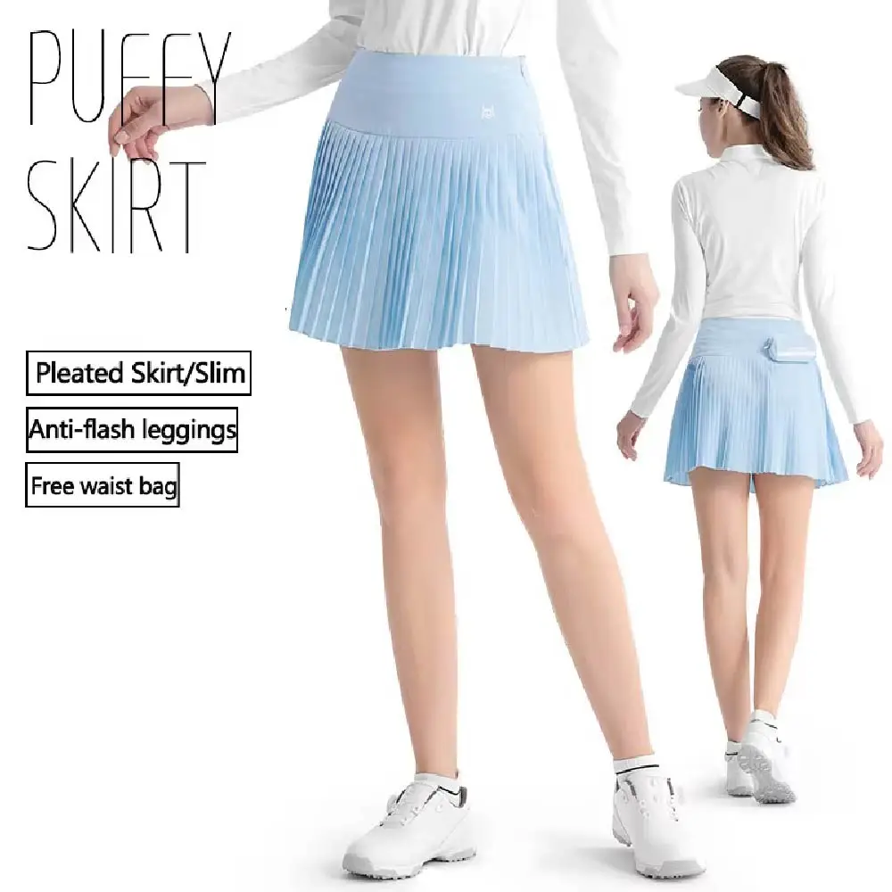 PGM Golf Women's Skirt Sports Pleated Short Skirt Women's Summer Anti Walking Light Speed Dry A-line Short Half Body