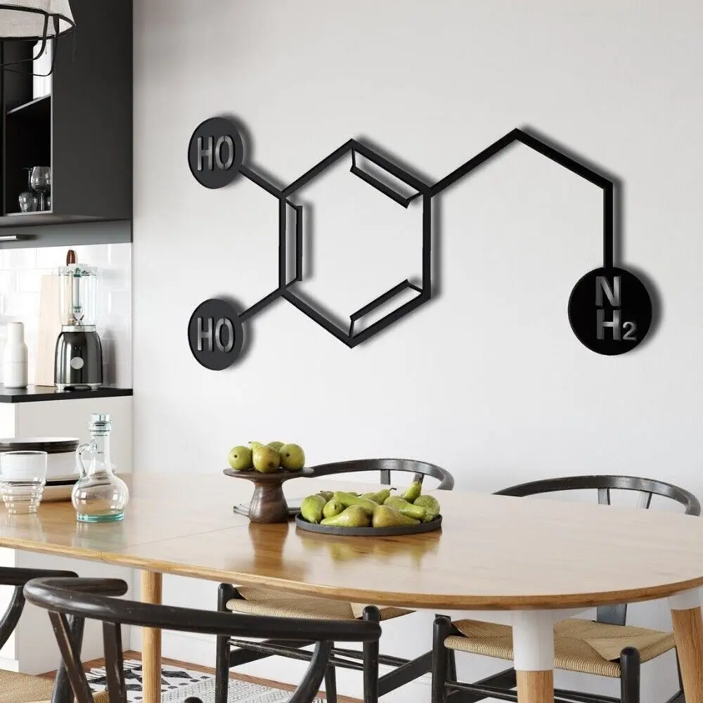 

Metal Wall Art - Dopamine - Metal Wall Decor, Molecule Art, Office Decoration