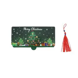Festive Holiday Money Card - Christmas Party Favor and New Year Gift (Green)