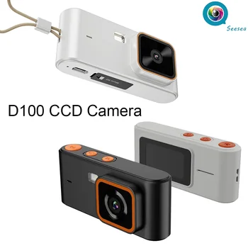D100 Mini fotocamera CCD tascabile retrò 1080P HD digitale schermo da 1,47 pollici