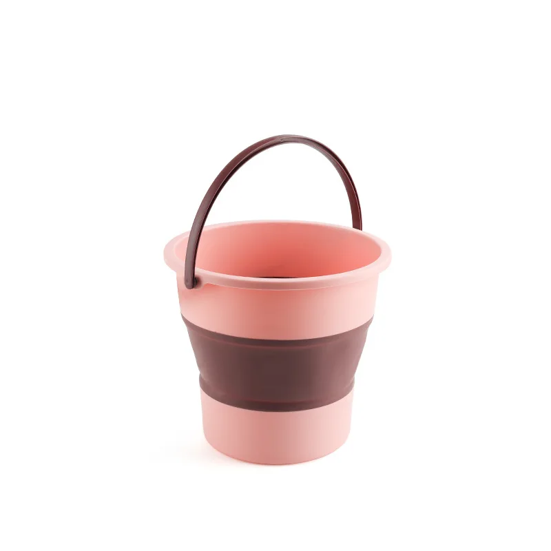 Folding Bucket 5/10L Silicone Bucket for Fishing Promotion Folding Bucket Car Wash Outdoor Fishing Supplies Square Bathroom Kitchen Camp
