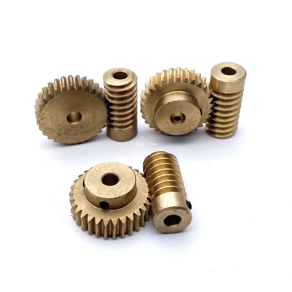 0.8M 20/30 Teeth 1:20 1:30 Metal Copper Worm Gear Wheel Reducer Self Locking Combination Accessories
