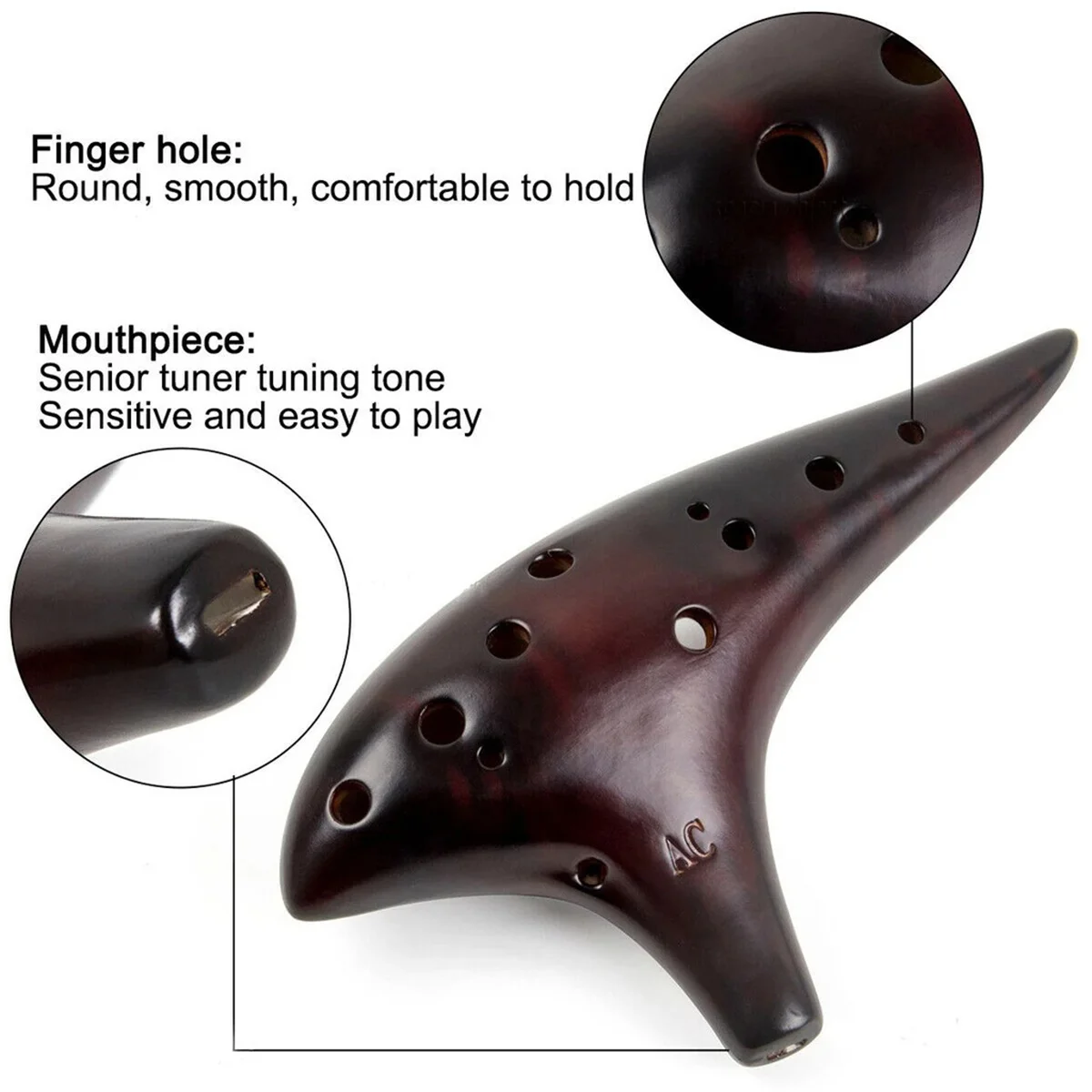 Description Picture 4 of itemMiwayer Ocarina12 Tones Alto C High Quality Ocarina Classic Flute Musical Instrument Good Gift for Beginners Chinese Tao