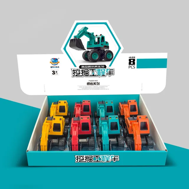Children's Large Trucks Plastic Engineering Car Dump Truck Crane Excavator Model Inertial Vehicle Car Toys Gift for Kids 4