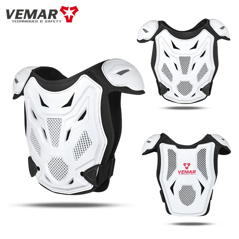 Children Motorcycle Riding Body Armor Kids Motocross Back Chest Protectors Off-Road Cycling Protective Gear Moto Bike Vest Armor