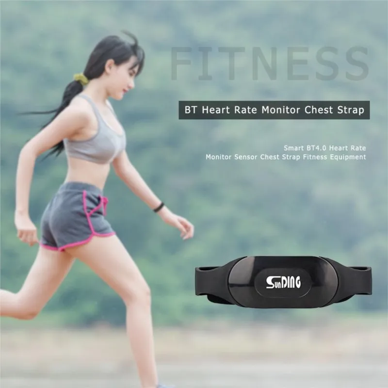 Portable Bluetooth 4.0 Heart Rate Monitor Chest Strap Sensor Meter Heart Rate Belt, Sports Supplies, Fitness Equipment for Phone