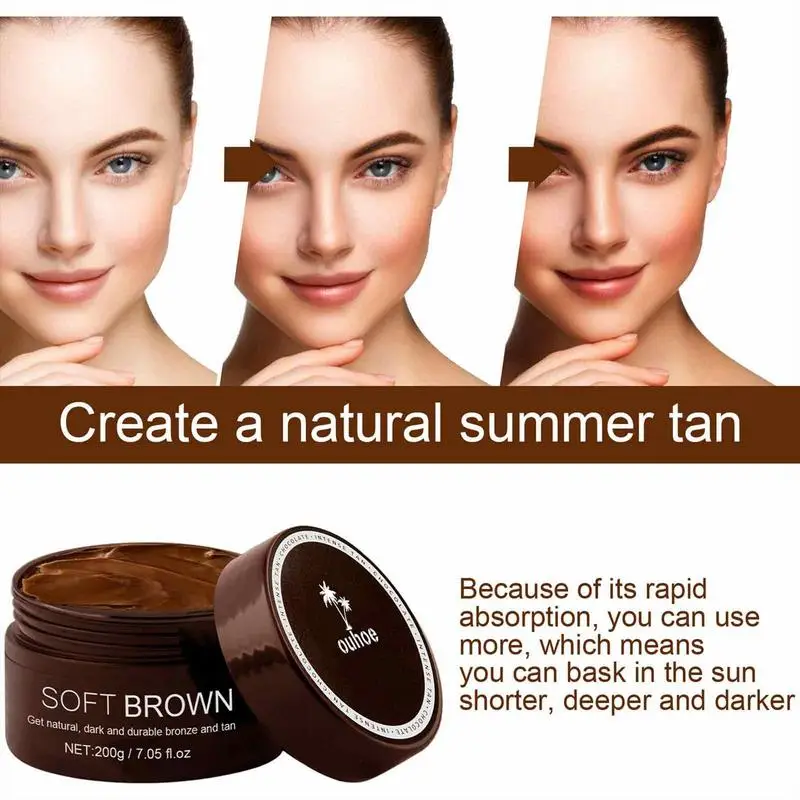 50/200g Self Tanner Lotion Long Lasting Sunless Indoor Tanning Lotion Natural Glow Body Bronzer Body Bronzing