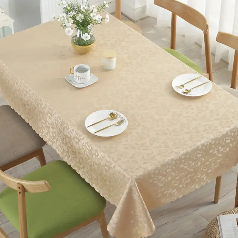 

Table cloth, waterproof, oil resistant, scald resistant, and washable European style coffee table tablecloth, table mat