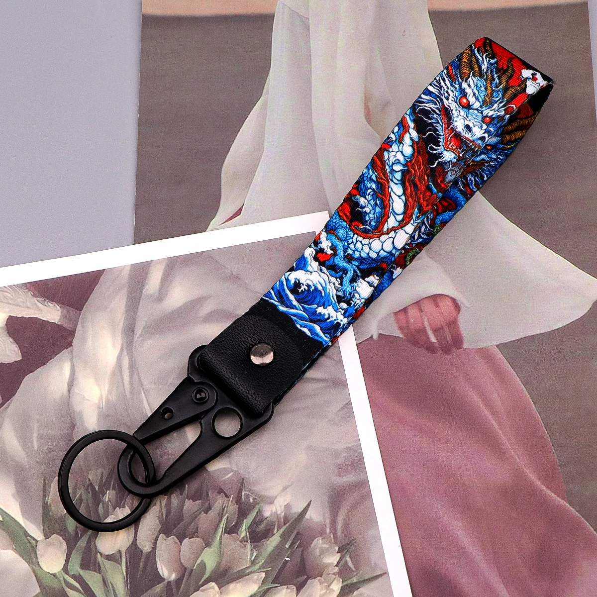 닥터 쿼츠 이글 비크 키체인 페미니즘 숏 랜야드 폰 스트랩 배지 홀더 USB 휴대용 키 랜야드