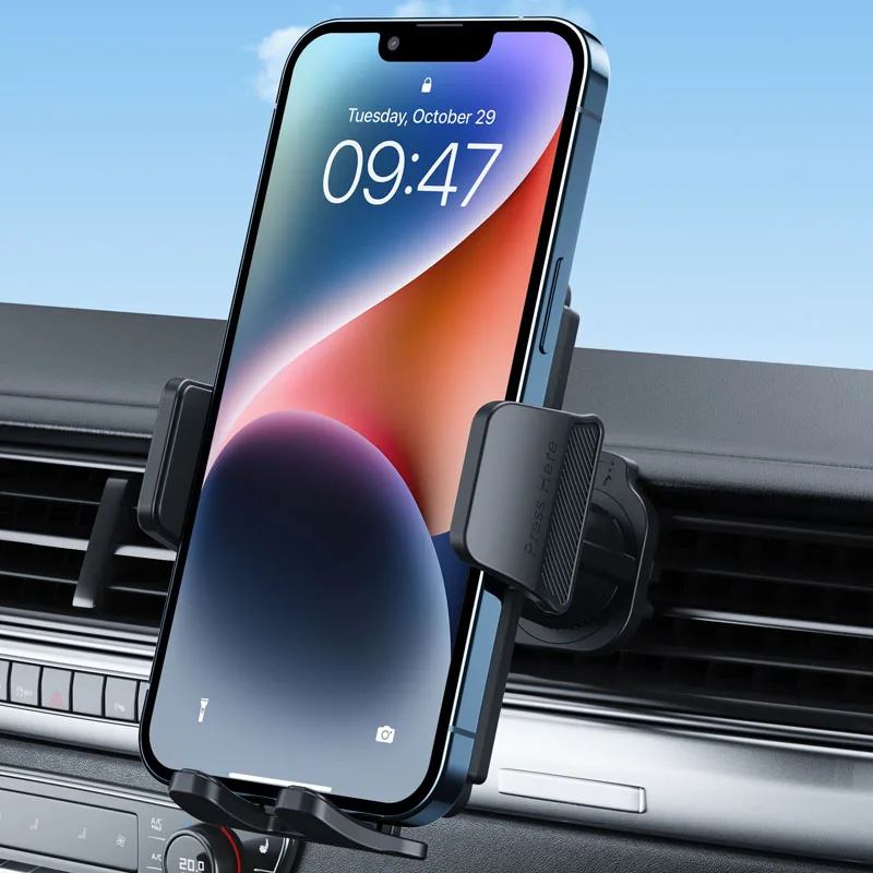 【Trusted】 2024 Wider Clamp & Metal Hook Car Phone Holder Vent Phone Holders for Your Car Vent Mount Automobile