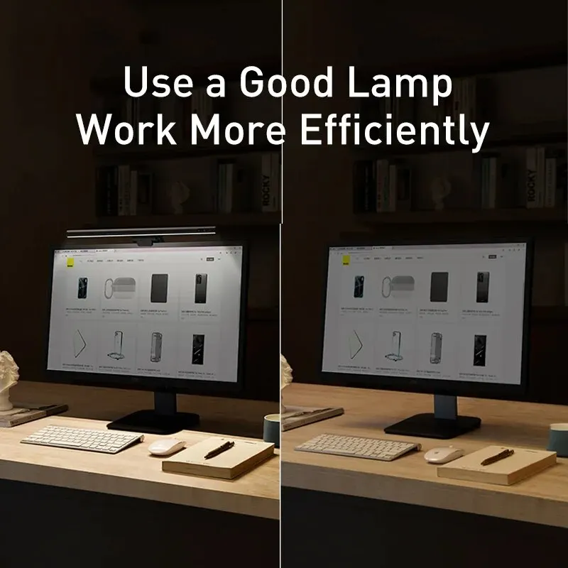 Bas192.- Lampe de bureau LED pour écran d'ordinateur portable, barre lumineuse, lampe de table, moniteur LCD, étude, lecture, USB