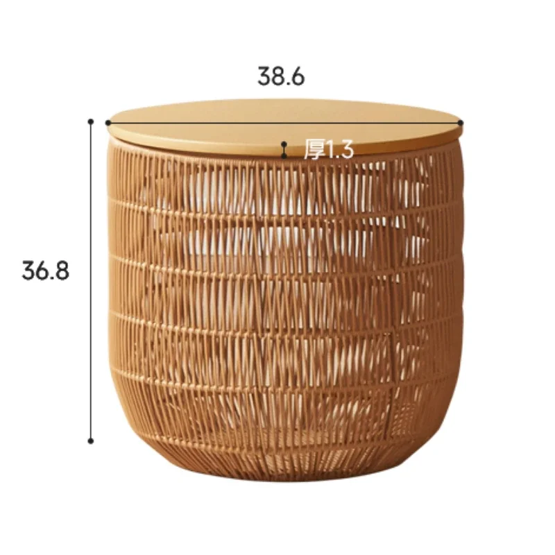 Solid wood children's bedside table cream wind toy storage basket simple sofa small side few