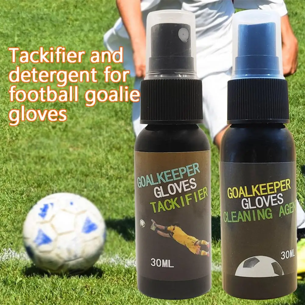 Glove Sprayer Goalkeeper Glove Tackifier Soccer Goalkeeper Care Bundle 30ml Tackifier Grip Spray Wash Prepare for Enhanced
