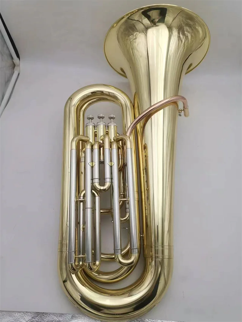 Bb Professional Gold Lacquer Brass Body Tuba