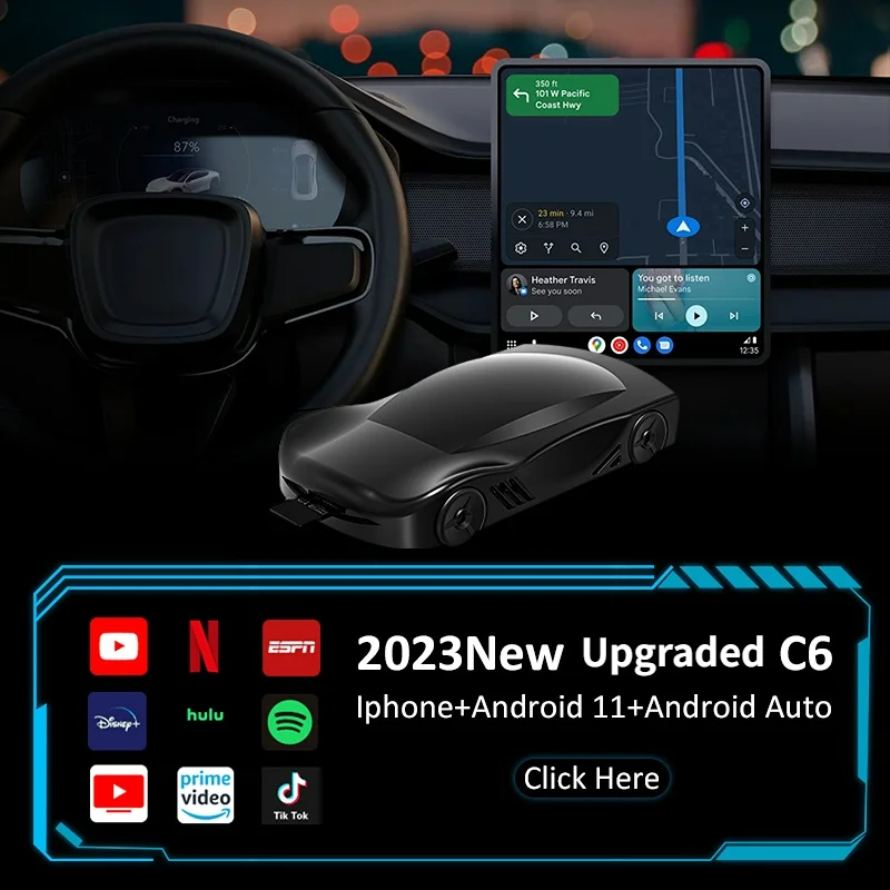 Original Birgus 3 in 1 Wireless Carplay C6 For Apple Android Android