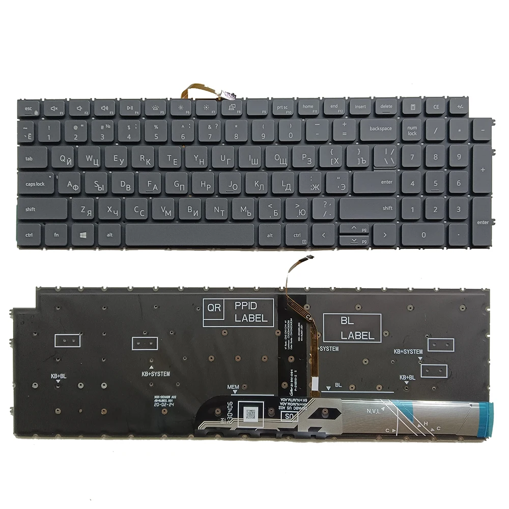 Tastiera Retroilluminata Russa Per Dell Latitude 3520 Vostro 3510 3515 3520 3525 5510 5515 7510 5620 5625 7620 P112F Ru Retroilluminato