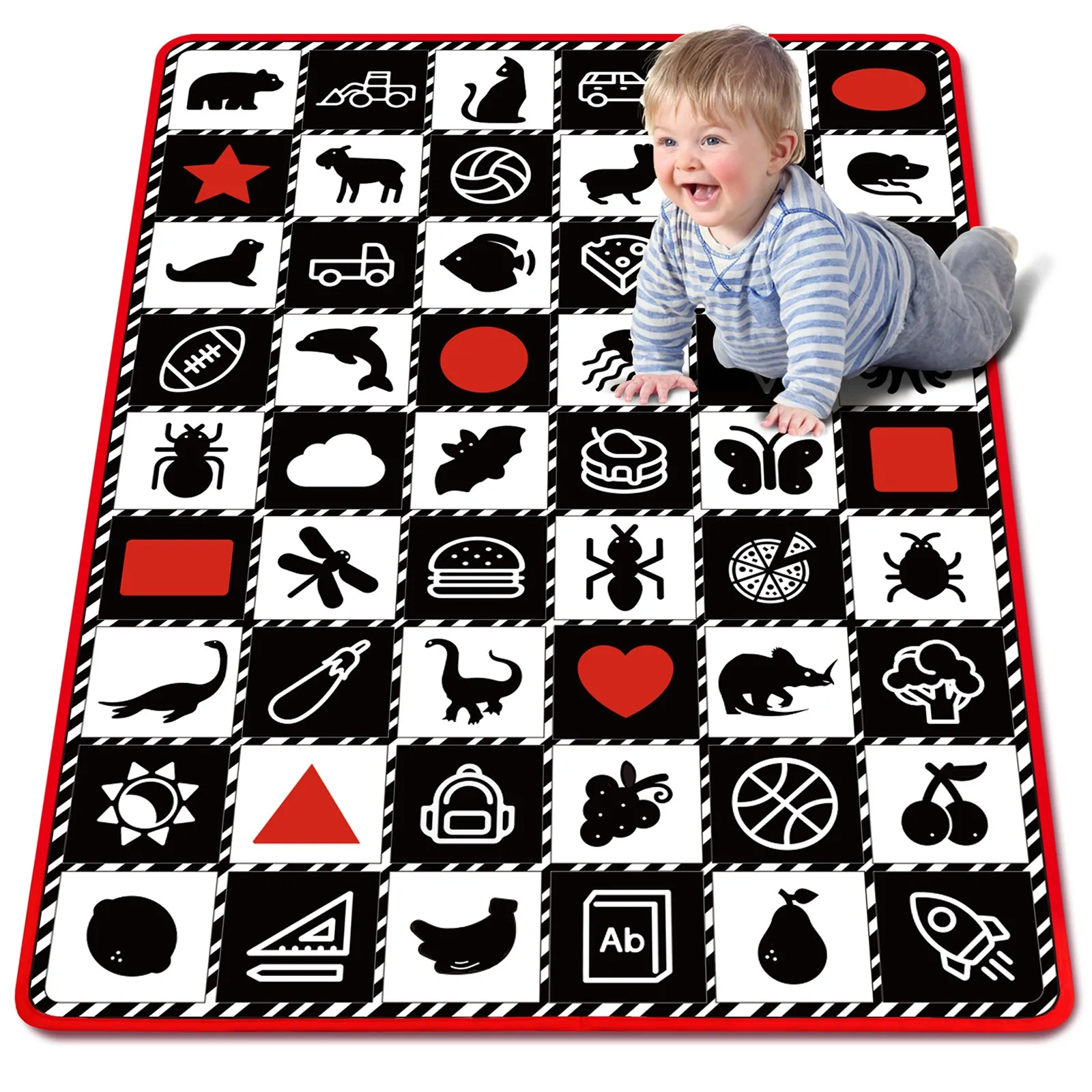 Nordic Padded Play Mat - Tummy Time Mat - Soft Baby Play Mat