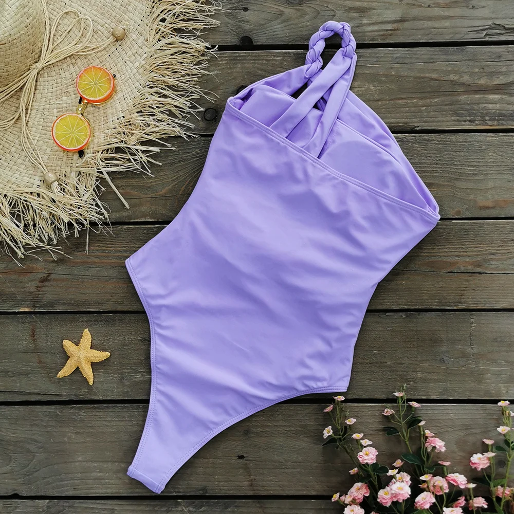 Sexy One-Shoulder Cut-Out Monokini – Solid Slimming One-Piece Swimsuit for Women Beachwear Beachwear Swimwear