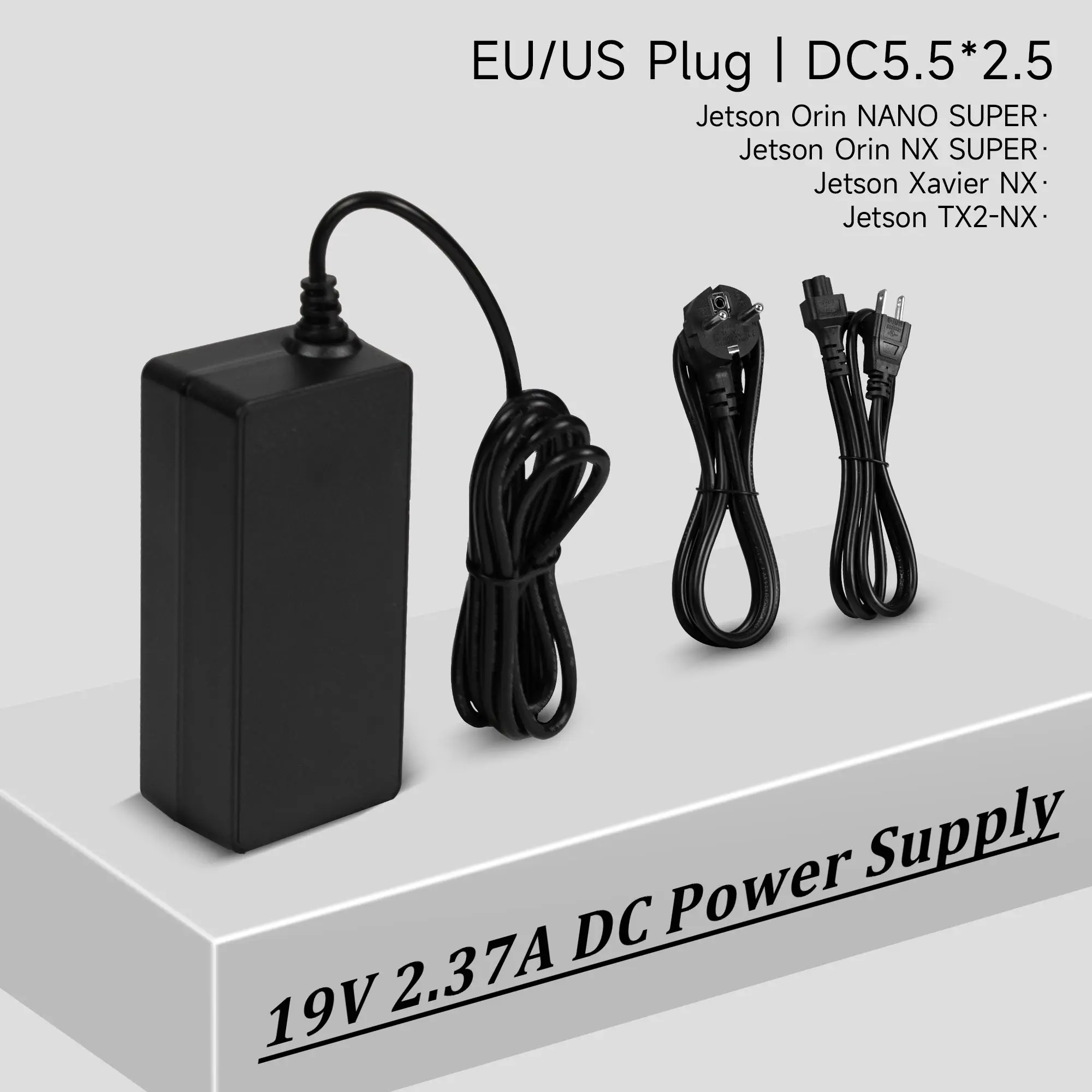 Jetson DC 電源アダプタ 19V 2.37A ポート 5.5-2.5mm US EU プラグ