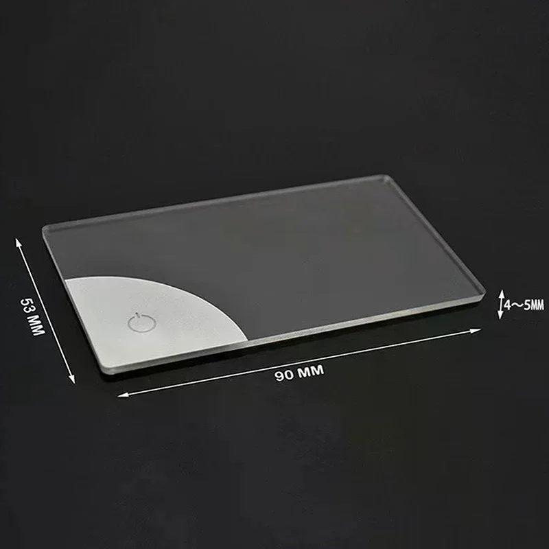 1pc 배터리 Diy 선물 남자친구 아크릴 빛나는 비즈니스 투명 고품질 내구성 있는 소재 설치가 용이함