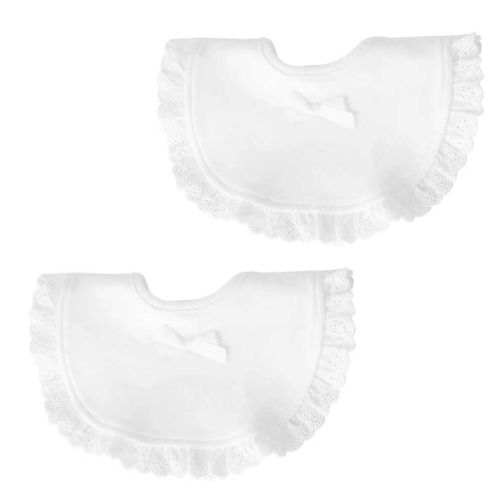 

2pcs Lace Baby Bib Baby Towel Cotton Dining Bibs Drool Bib for Baby Newborn