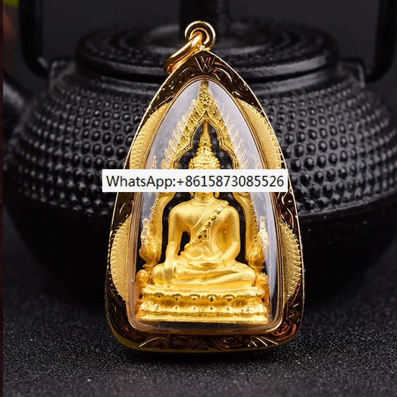 

Asia Thailand Success Buddha Pendant Temple Amulet bless safety healthy good luck Recruit wealth all-powerful talisman