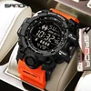 SANDA Men Outdoor Sports Watch Waterproof LED Analog Digital Show Multifunction Big Dial Electronic Wristwatch G style Male Cloc 1