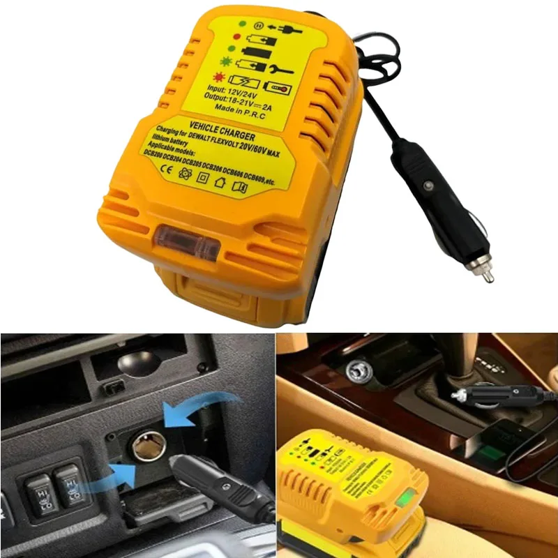 Li Ion Battery Dewalt 18 Volt Car Charger Car Charger For Dewalt