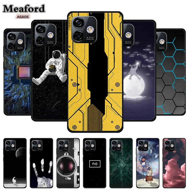 Luxury Black TPU Soft Silicone Phone Case - Fashionable Protective Cover