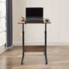 Adjustable Height Standing Desk, Portable Laptop Desk, Rolling Computer Stand with Adjustable Height for Office Living Room 4