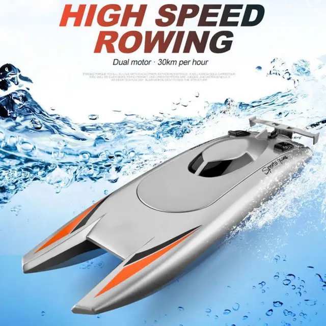 Mini Wireless RC Boat Anti-collision Hovercraft Toy High Speed Drift Toy 2.4G Remote Control Speedboat Water Hovercraft Toy 4