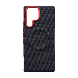 Luxury PU Woven Matte Anti - Slip Phone Case - Drop - Proof Magnetic Charging Protective Cover - Galaxy S26 Plus (Black)