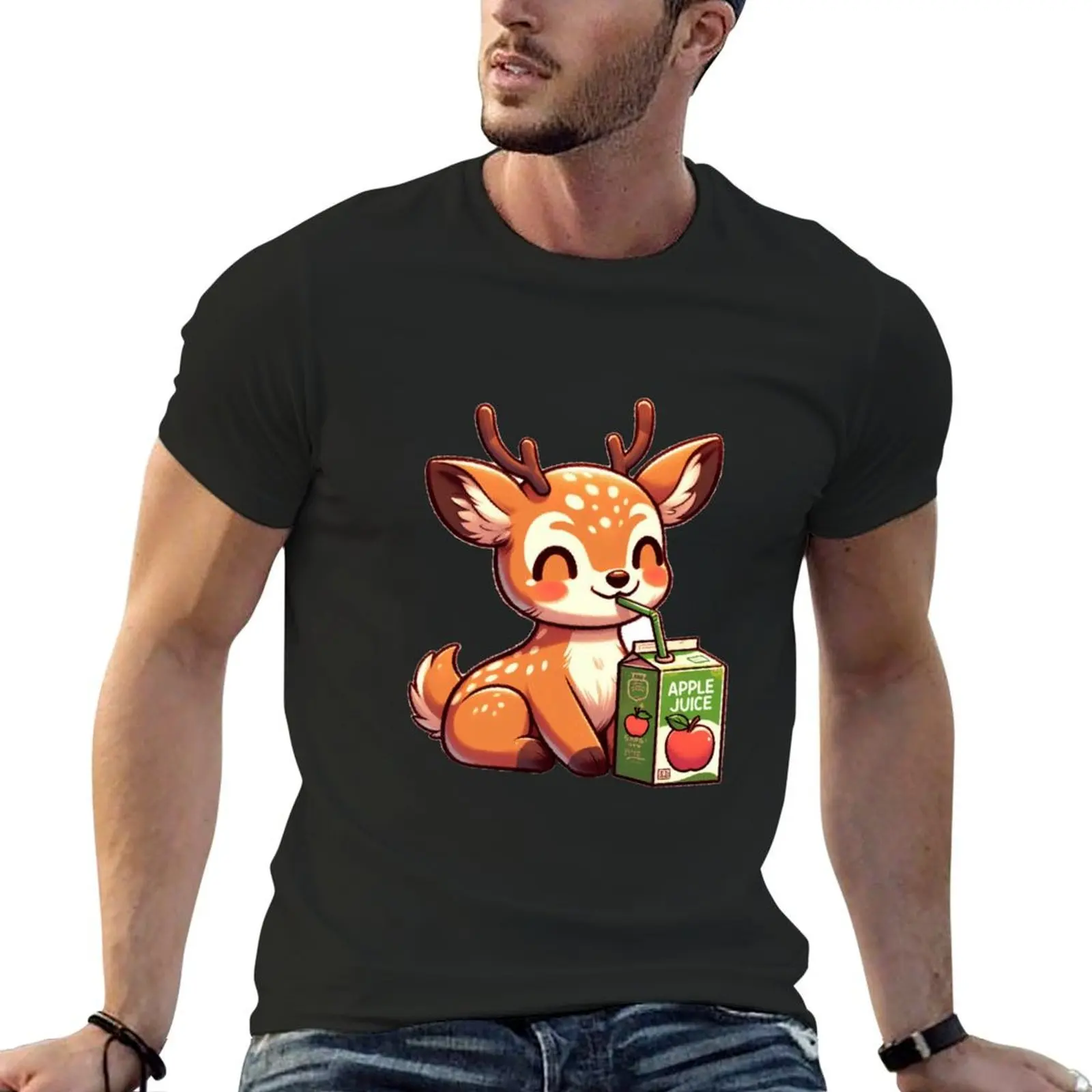 

Apple Juice Deer T-Shirt sports fans for a boy shirts for men graphic tees