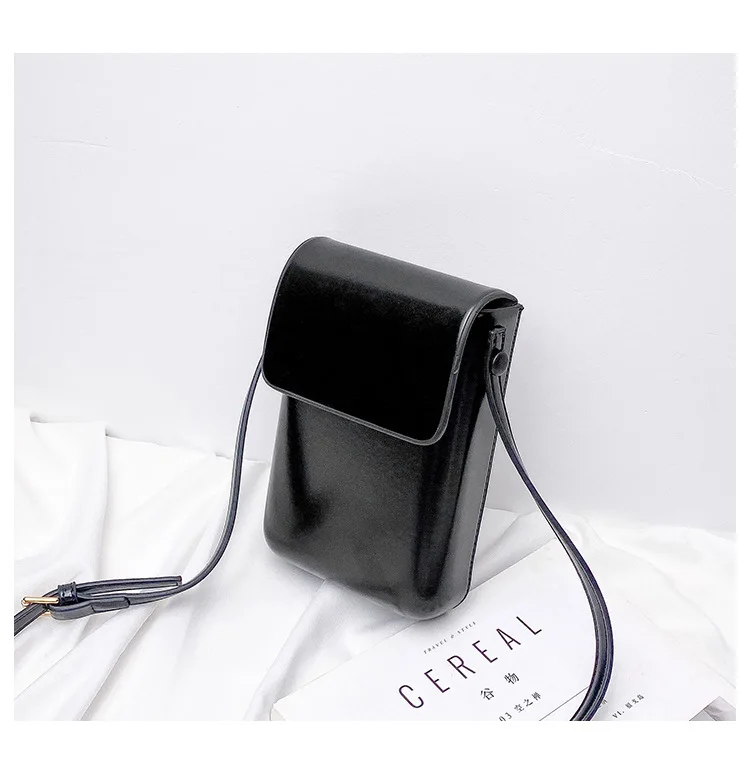 Mini PU Leather Crossbody Bag - Womens Solid Designer Shoulder Purse