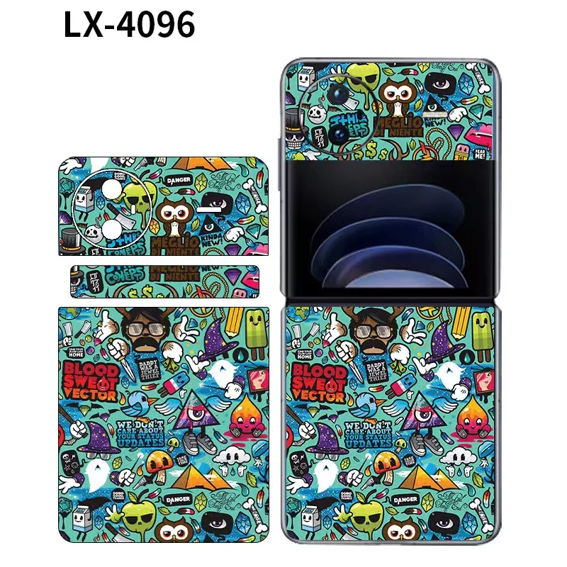 Full Cover 3M Adesivo Colorato Antigraffio Per Telefono Per Vivo X Flip Back Protector Pellicola Opaca Per Vivo X Flip Skin Cover