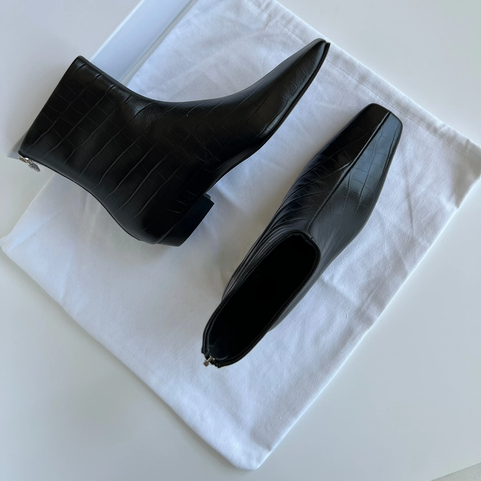 High Quality Square Head Elastic Sheep Suede Short Boots Chelsea Boots