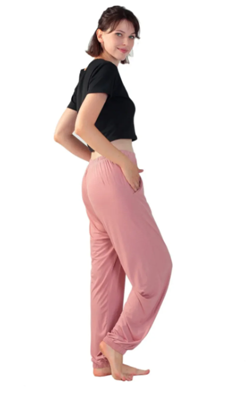 Plus Size, dehnbare, atmungsaktive Hose mit weitem Bein, weiche, bequeme Alltagshose, für Fitness, Yoga, Outdoor, Jogger, M, L, XL, 3XL, Insektenschutz – Detail 11