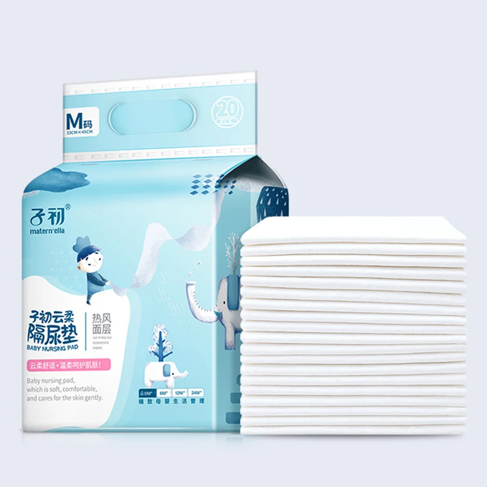 20 Pcs Disposable Waterproof Baby Diaper Changing Pad Non Woven Fabric Covers Liner Cribs Bumper Pads For Travel Home Use With