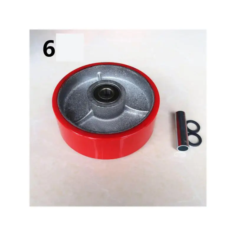 

1 Pcs Packing 4 Inch Caster Heavy Single Wheel Pu Polyurethane Red Iron Core Flat Car