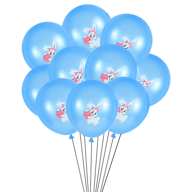 Easter Banner Latex Balloon Cute Cartoon Rabbit Cake Topper Easter Egg Cupcake Topper For Easter Party Decoration Supplies