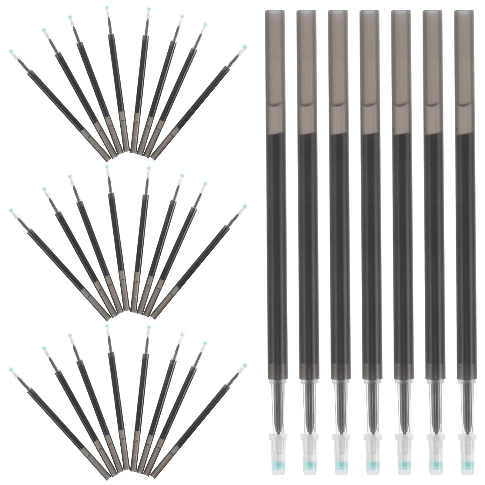 100Pcs 지울 수있는 펜 리필 세트 학생 학습을위한 0.5mm 부드러운 쓰기 열 잉크 효율적인 실수 수정 도구