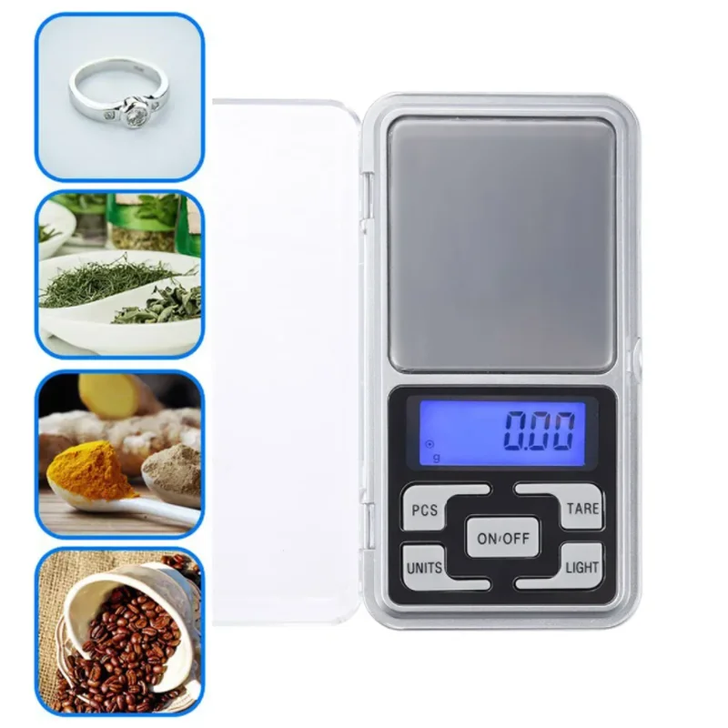 Mini Digital Pocket Scales Jewelry Scales Weight Diamond Balance Kitchen Weighing High Precision Electronic Digital Pocket Scale BEST SELLERS